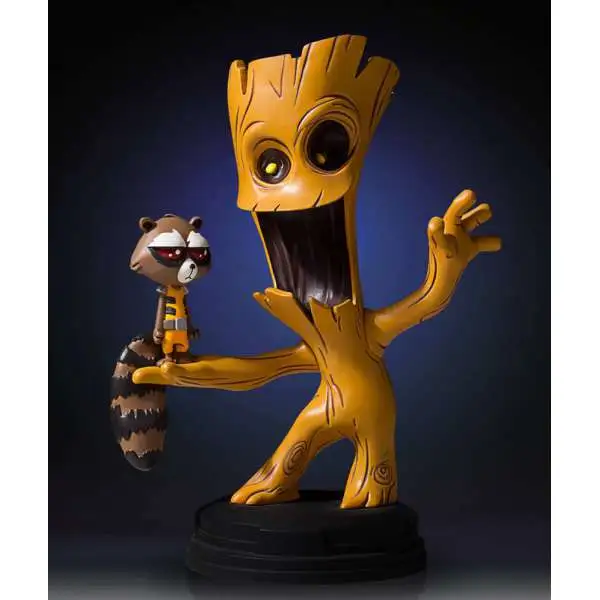 Marvel Guardians of the Galaxy Groot & Rocket Animated Style Statue