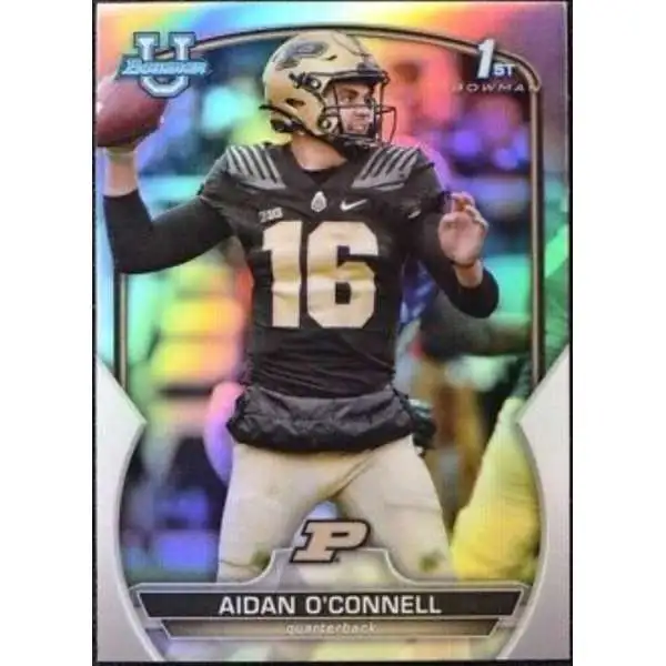 NFL Las Vegas Raiders 2022 Bowman University Chrome Refractor Aidan O'Connell #60 [Rookie 1st Bowman]