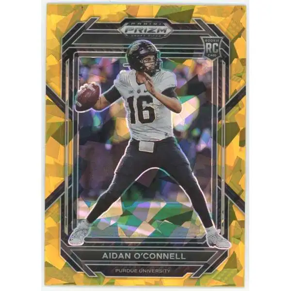 NFL Las Vegas Raiders 2023 Panini Prizm Draft Picks Gold Ice Prizm Aidan O'Connell #108 [Rookie]