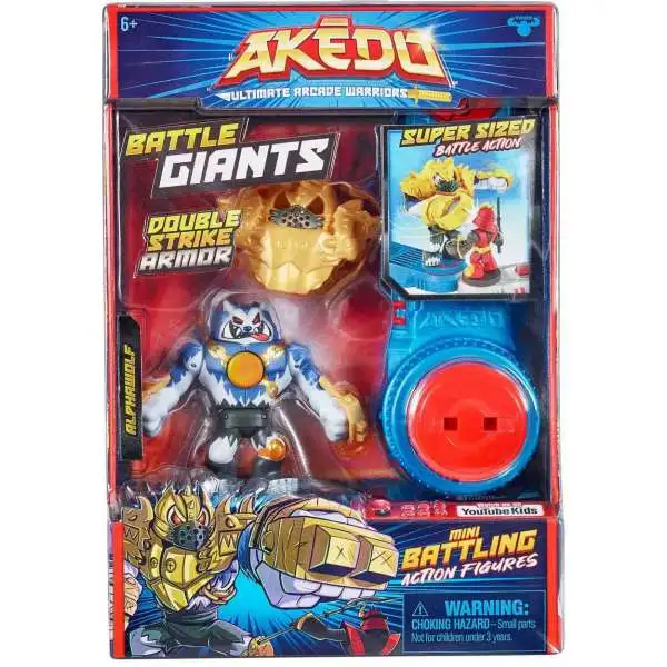 Akedo Ultimate Arcade Warriors Battle Giants Alphawolf Mini Battling Action Figure