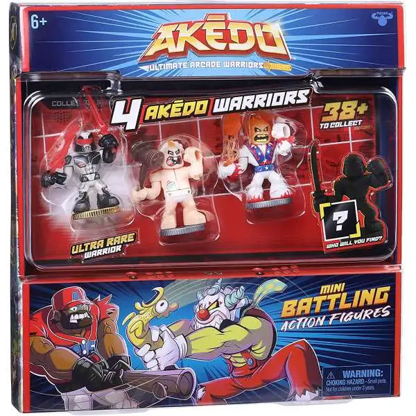 Akedo Ultimate Arcade Warriors Starter Pack Mini Battling Action Figures  Ready Legendary Punch Attack Boy Children's Toys Gifts