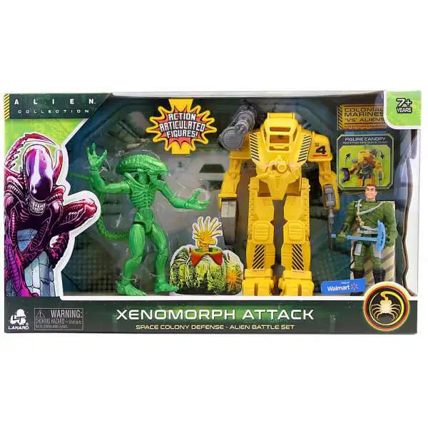 Alien Collection Colonial Marines 'VS' Aliens Xenomorph Attack Exclusive Alien Battle Action Figure Set [Super Power Loader, Space Colony Defense]