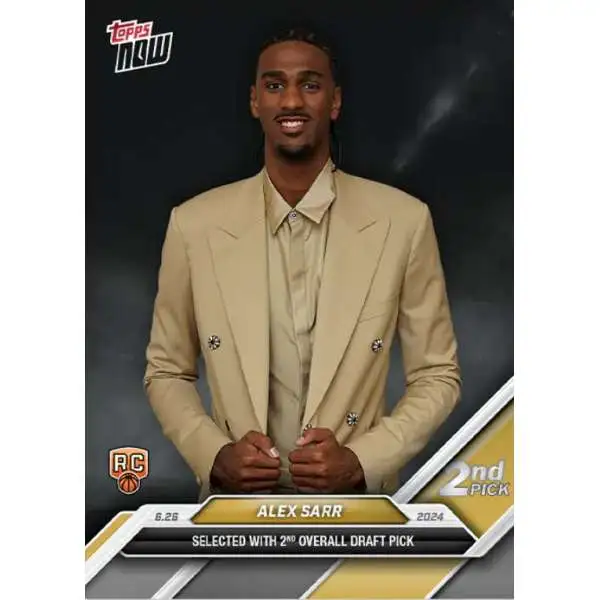 NBA Washington Wizards 2024 NOW Basketball Alex Sarr D-2 [Rookie Card, 2nd Overall Draft Pick]