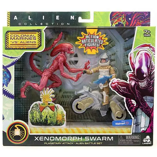 Alien Collection Colonial Marines 'VS' Aliens Xenomorph Swarm Exclusive Alien Battle Action Figure Set [Runner, Planetary Attack]