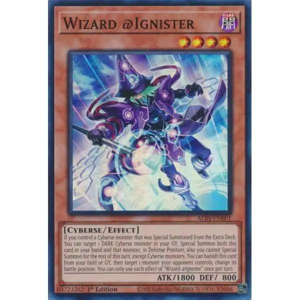 YuGiOh Trading Card Game Alliance Insight Super Rare Wizard @Ignister ALIN-EN001