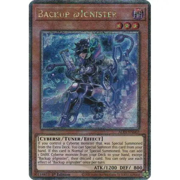 YuGiOh Trading Card Game Alliance Insight Quarter Century Secret Rare Backup @Ignister ALIN-EN002