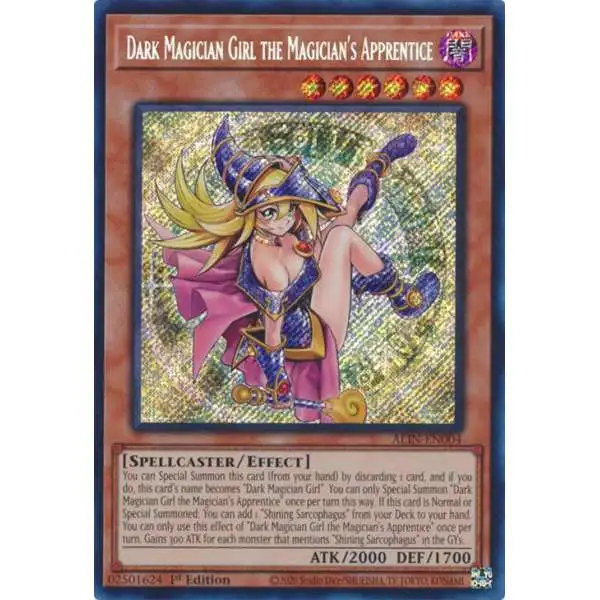 YuGiOh Trading Card Game Alliance Insight Secret Rare Dark Magician Girl the Magician's Apprentice ALIN-EN004