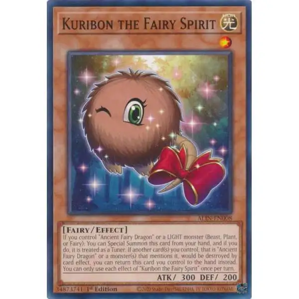 YuGiOh Trading Card Game Alliance Insight Common Kuribon the Fairy Spirit ALIN-EN008
