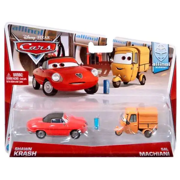 Disney / Pixar Cars Mainline Shawn Krash & Sal Machiani Diecast Car 2-Pack #4/9 & 5/9