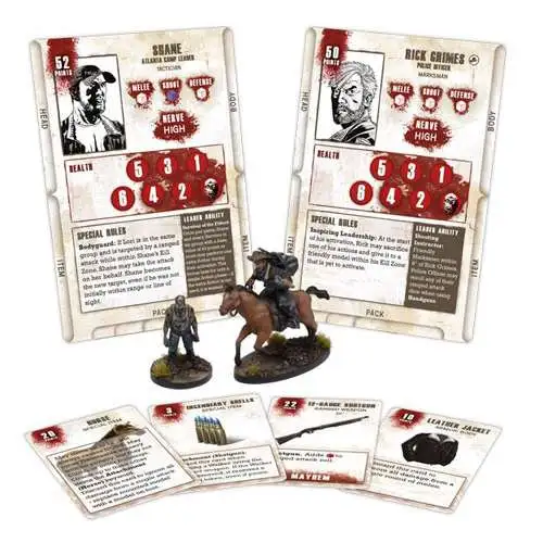 The Walking Dead All Out War Miniature Game Rick on Horse Booster Pack