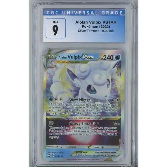 pokemon card alolan vulpix - Vstar 034/195- Silver Tempest - Ultra Rare Colorless Snow Mirage (160) This attacks damage isnt affected by any effects on your opponents Active Pokémon Alolan Vulpix #053 - Lost