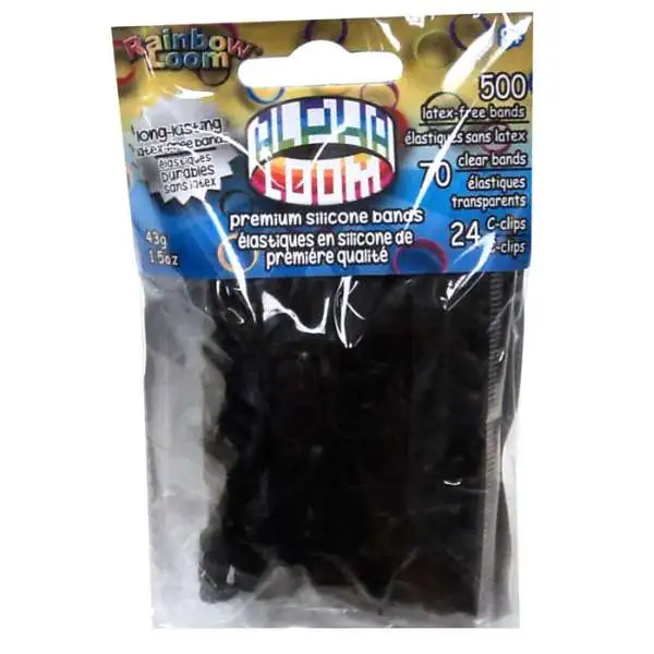 Rainbow Loom Alpha Loom Black Rubber Bands Refill Pack [500 Count]