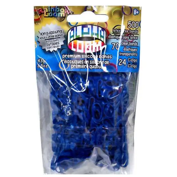 Rainbow Loom Alpha Loom Navy Blue Rubber Bands Refill Pack [500 Count]