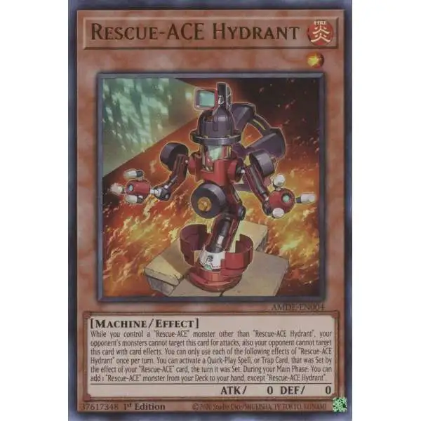 YuGiOh Trading Card Game Amazing Defenders Ultra Rare Rescue-ACE Hydrant AMDE-EN004