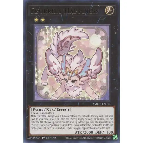 YuGiOh Trading Card Game Amazing Defenders Rare Epurrely Happiness AMDE-EN014