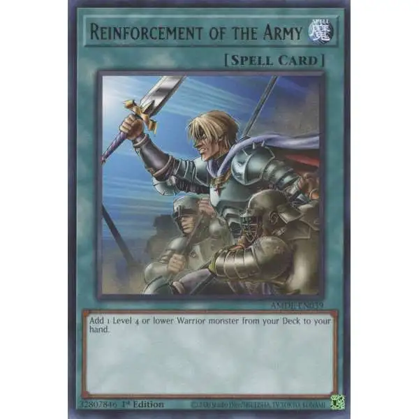 YuGiOh Trading Card Game Amazing Defenders Rare Reinforcement of the Army AMDE-EN039