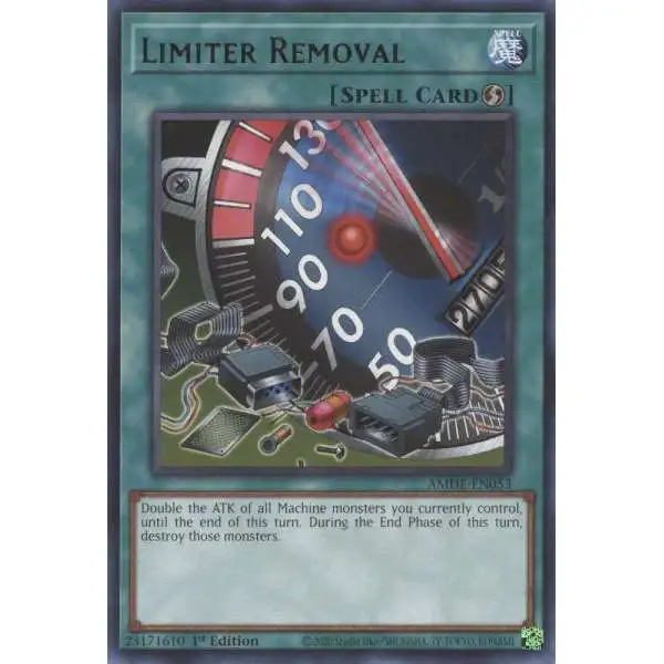 YuGiOh Trading Card Game Amazing Defenders Rare Limiter Removal AMDE-EN053