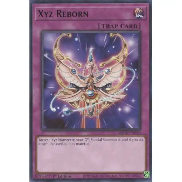YuGiOh Trading Card Game Amazing Defenders Rare Xyz Reborn AMDE-EN060
