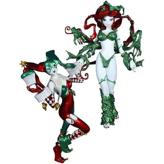 DC Ame-Comi 9 Inch Holiday Harley Quinn & Poison Ivy PVC Statue 2-Pack [Damaged Package]