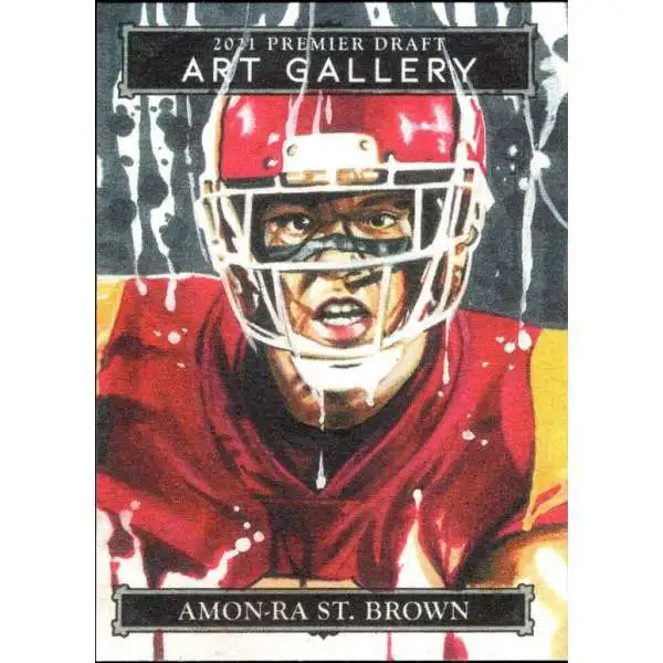 NFL 2021 Sage Premier Draft Amon-Ra St. Brown AG-14 [Rookie, Art Gallery]