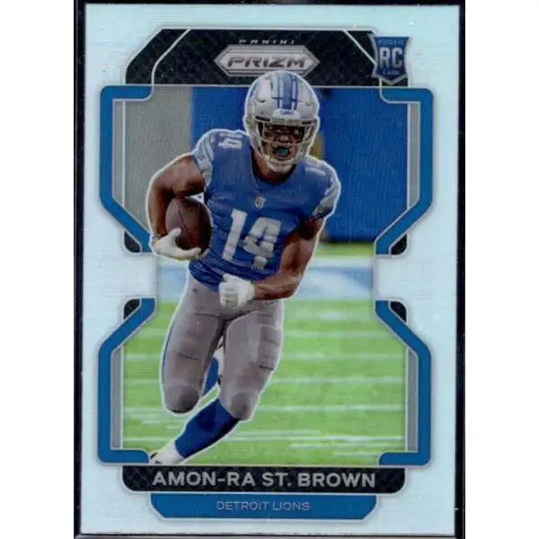 Amon-Ra St. Brown 2021 Panini Prizm Orange Laser Prizm Rookie Card #35