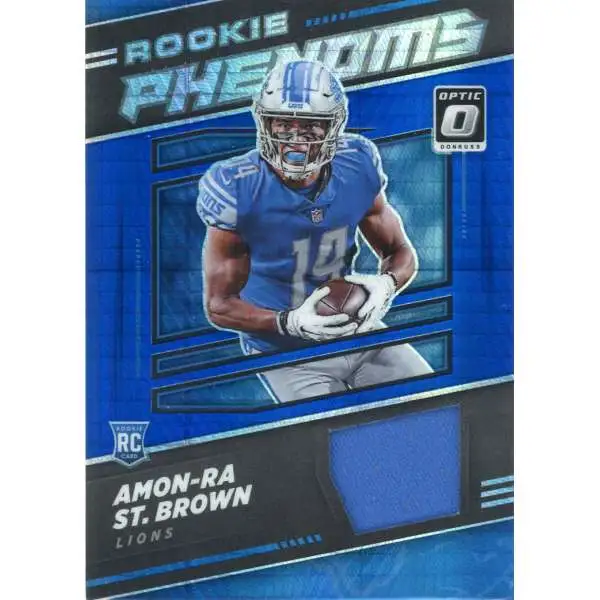 AMON-RA ST. BROWN 2021 DONRUSS ROOKIE PHENOMS DETROIT LIONS JERSEY PATCH!  USC!