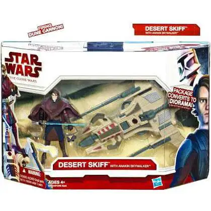 Star Wars Clone Wars 2010 Desert Sport Skiff with Anakin Skywalker Action Figure & Vehicle