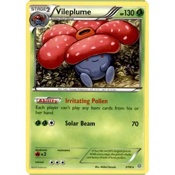 Pokemon Trading Card Game XY Ancient Origins Rare Vileplume #3