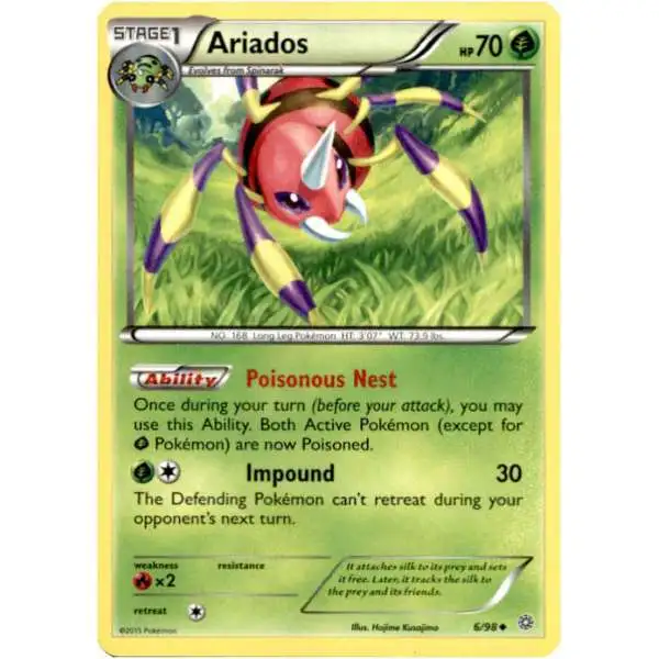 Pokemon Trading Card Game XY Ancient Origins Uncommon Ariados #6