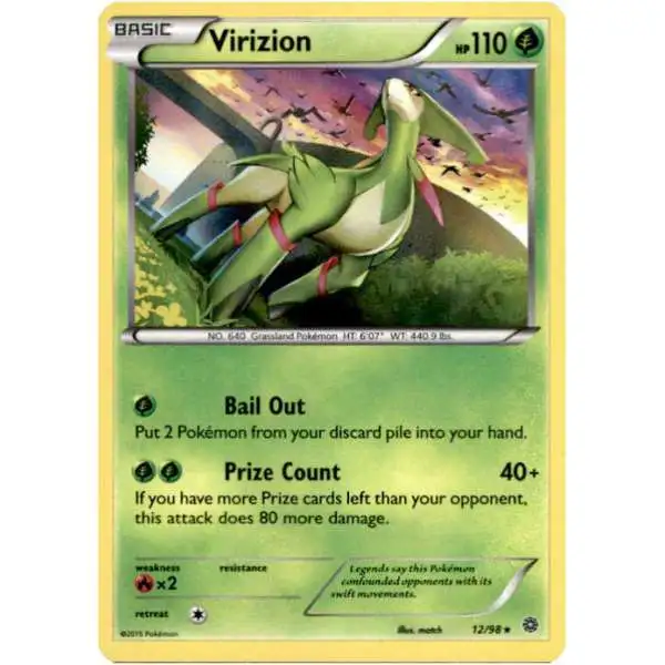 Pokemon Trading Card Game XY Ancient Origins Rare Holo Virizion #12