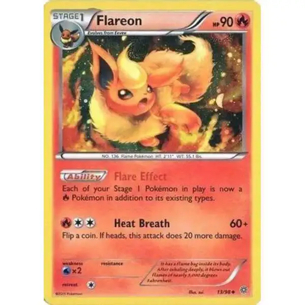 Pokemon Trading Card Game XY Ancient Origins Promo Flareon #13 [Exclusive, Cosmos Holo]