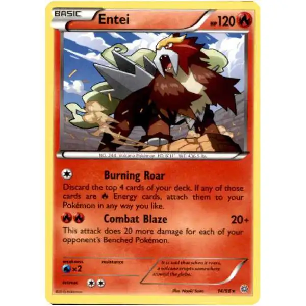 Pokemon Trading Card Game XY Ancient Origins Rare Entei #14