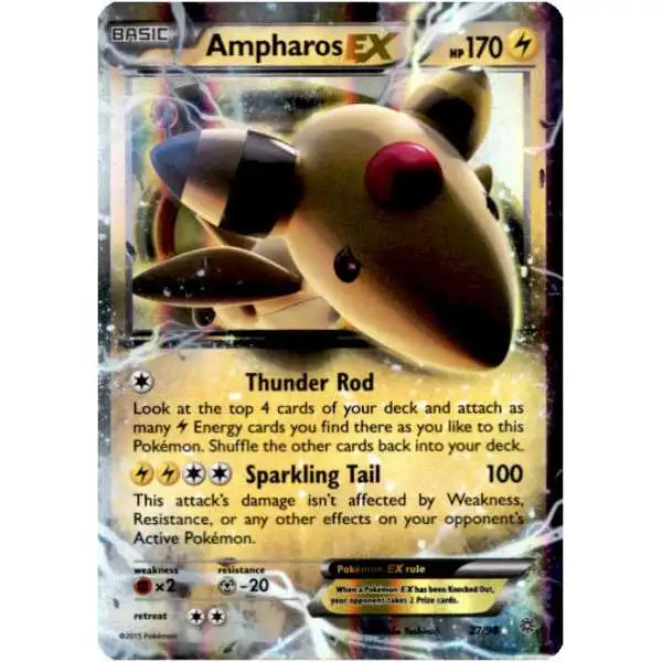 ampharos pokemon card ex Trading Game XY Ancient Origins Single Card Ultra Rare 27 Pokemon X Pokemon proxy cards first edition