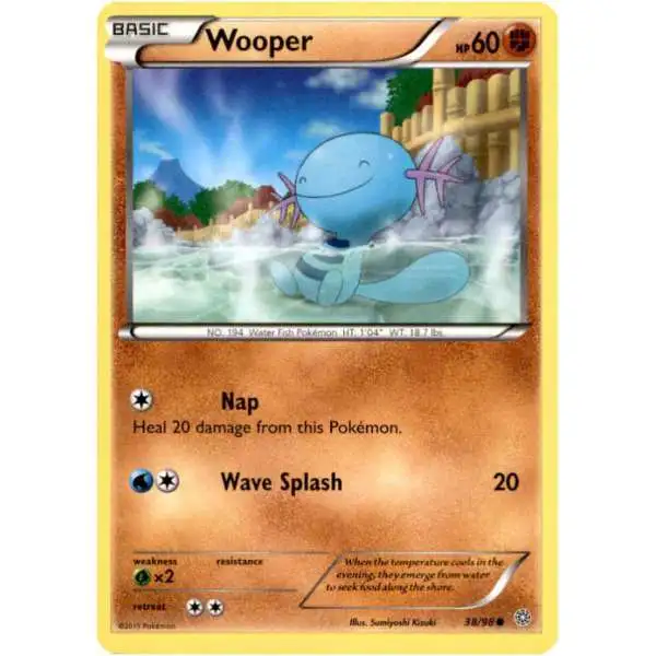 Pokemon Trading Card Game XY Ancient Origins Common Wooper #38