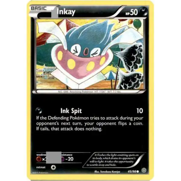 Pokemon Trading Card Game XY Ancient Origins Common Inkay #45
