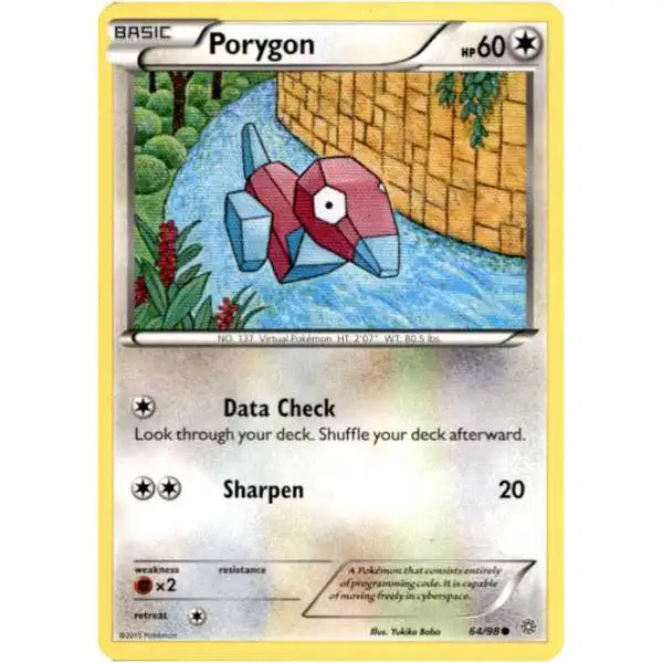 Pokemon Trading Card Game XY Ancient Origins Common Porygon #64