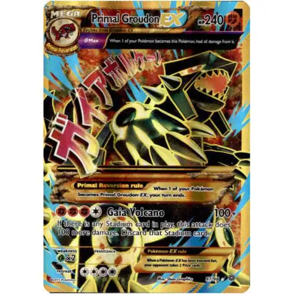 pokemon cards mega primal groudon ex Jumbo (#86) Oversized Trading Card (Rare/Holo-Foil Toys EX rule pokemon card primal groudon XY