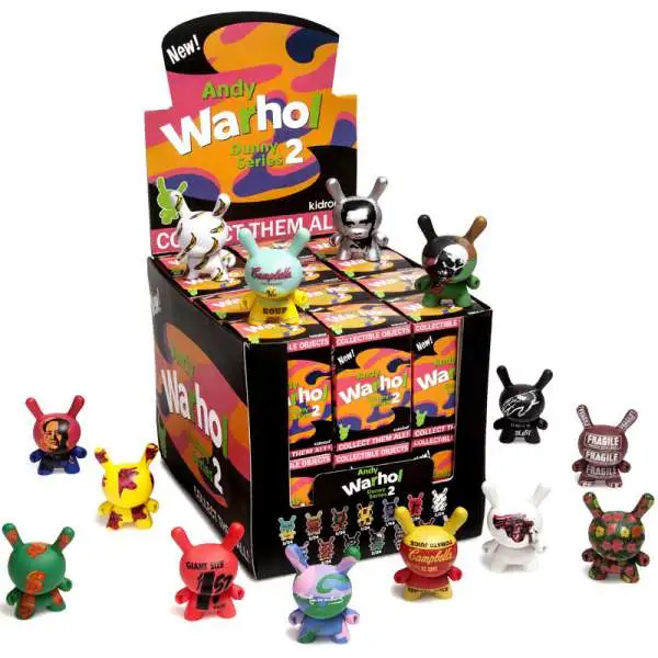 Andy Warhol Vinyl Mini Object Figure Dunny Series 2 3-Inch Mystery Box [24 Packs]