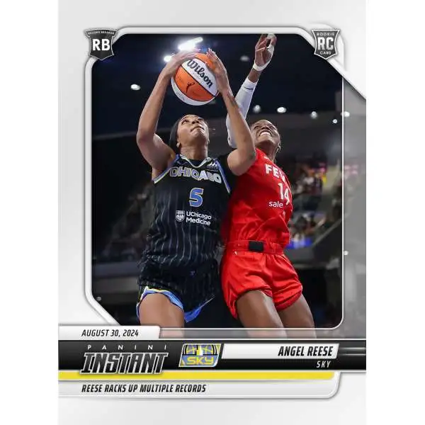 WNBA Chicago Sky 2024 Instant Basketball Angel Reese #192 [Rookie, Racks up Multiple Records]