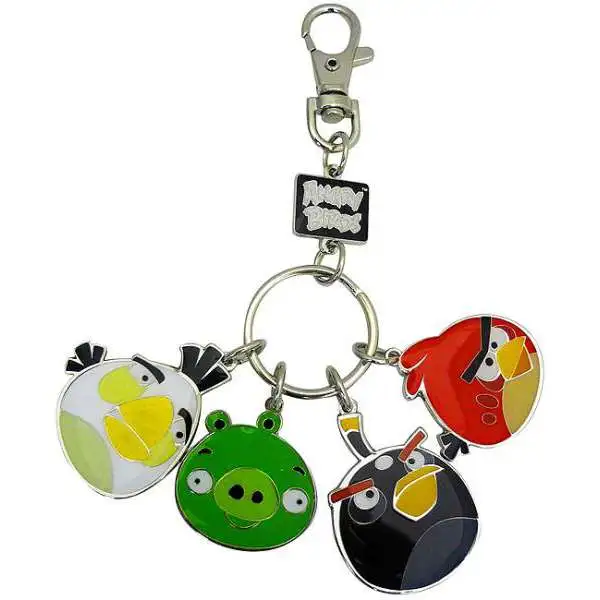 Angry Birds Set of 4 Style 2 Metal Keychains