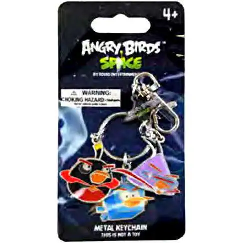 Angry Birds Space Firebomb Bird, Ice Bird & Lazer Bird Metal Keychains
