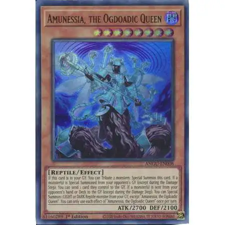 YuGiOh Ancient Guardians Ultra Rare Amunessia, the Ogdoadic Queen ANGU-EN008