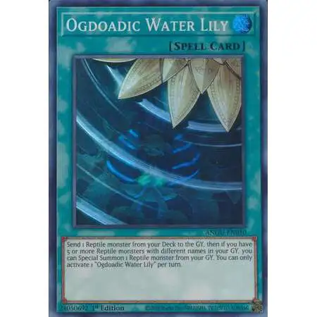 YuGiOh Ancient Guardians Super Rare Ogdoadic Water Lily ANGU-EN010