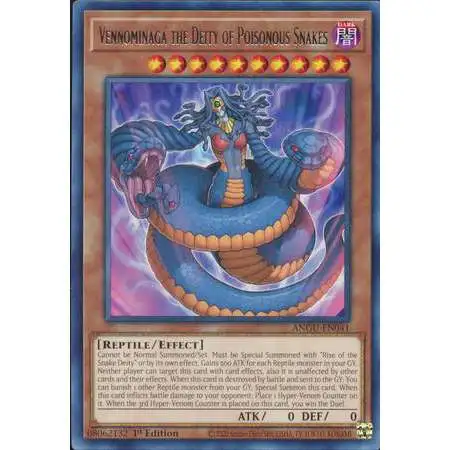 YuGiOh Ancient Guardians Rare Vennominaga the Deity of Poisonous Snakes ANGU-EN041