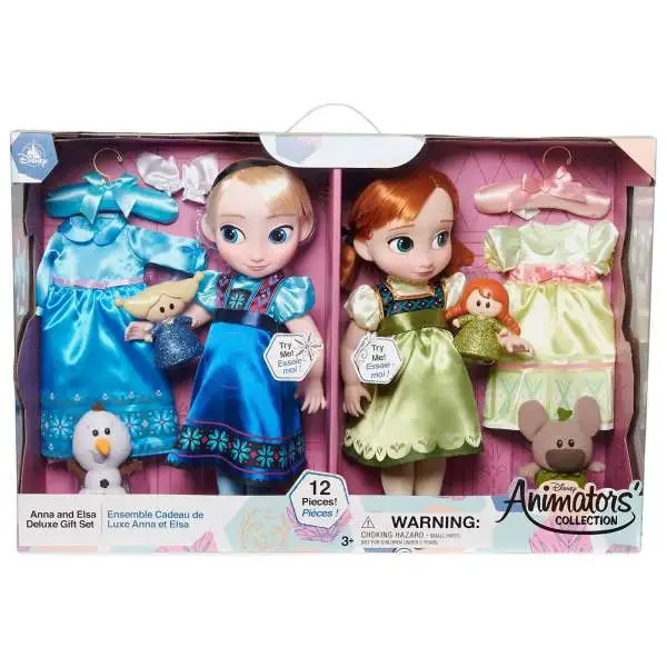 Disney Frozen 2 Animators' Collection Anna & Elsa Exclusive 15-Inch Deluxe Gift Set Doll 2-Pack