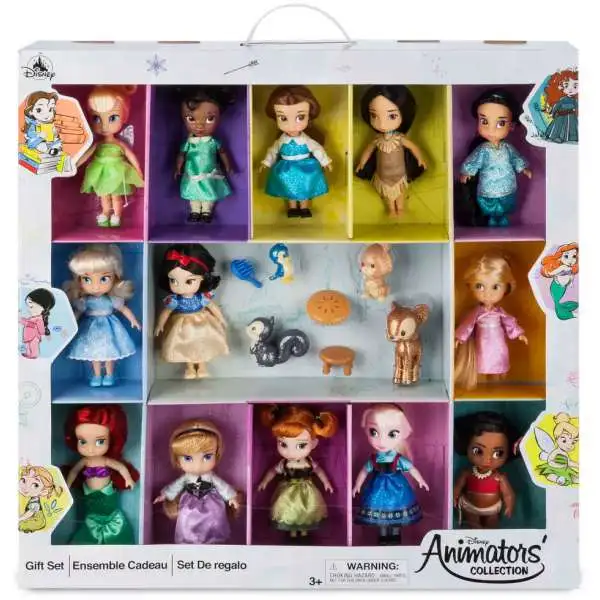 Disney 2021 Animators' Collection Exclusive 13-Piece Mini Doll Gift Set