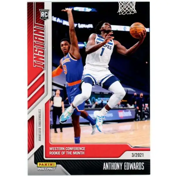 NBA 2020-21 Panini Instant /803 Anthony Edwards #134 [Rookie]