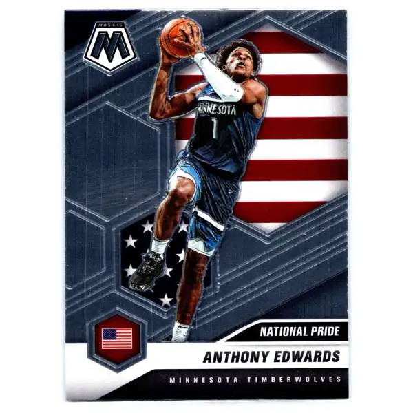 NBA 2020-21 Panini Mosaic National Pride Anthony Edwards #252 [Rookie]