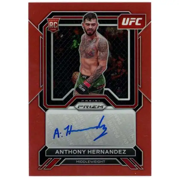 UFC 2023 Panini Prizm Red 38/99 Anthony Hernandez SA-AHZ [Rookie Auto]