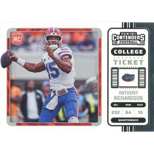 NFL Indianapolis Colts 2023 Panini Chronicles Contenders Draft Picks Anthony Richardson #4 [Rookie, College Ticket]